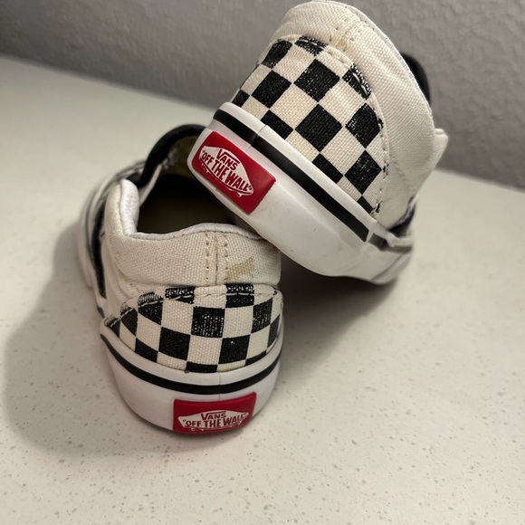 Vans Classic Toddler Slip-On Sneakers Black and White Checkered - Picture 2 of 6